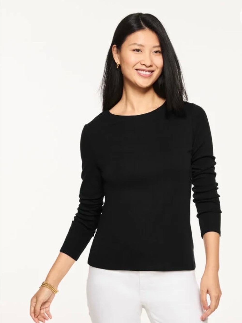 Talbot’s Women's Classic Black Crewneck T-shirt - size XL